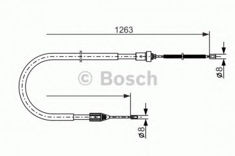 Трос тормозной Bosch 1987477642 (фото 1)