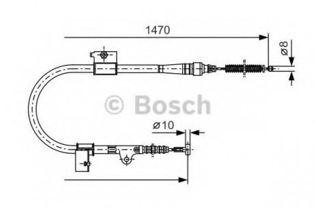 Трос тормозной Bosch 1987477757 (фото 1)