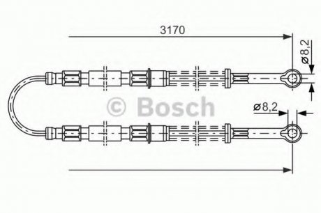 Трос тормозной Bosch 1987477792 (фото 1)