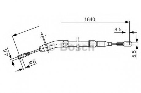 Трос тормозной Bosch 1987477011 (фото 1)