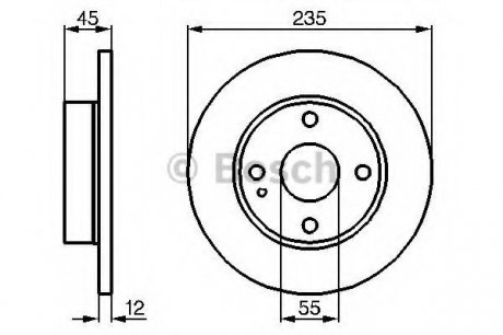 Тормозной диск Bosch 0986478252 (фото 1)