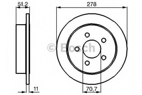 Тормозной диск Bosch 0986478487 (фото 1)