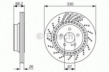 Тормозной диск Bosch 0986479654 (фото 1)