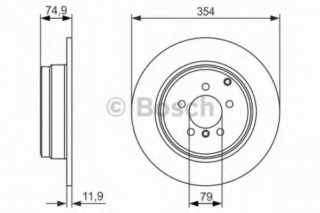 Тормозной диск Bosch 0986479612 (фото 1)