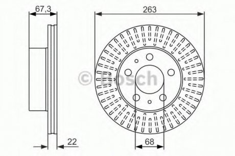 Тормозной диск Bosch 0986479480 (фото 1)