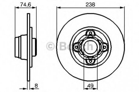 Тормозной диск Bosch 0986478557 (фото 1)