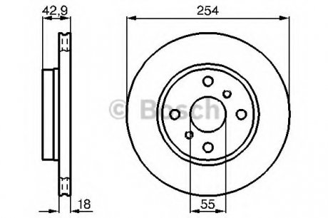 Тормозной диск Bosch 0986478585 (фото 1)