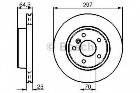 Тормозной диск Bosch 0986478483 (фото 1)