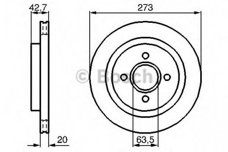 Тормозной диск Bosch 0986478816 (фото 1)