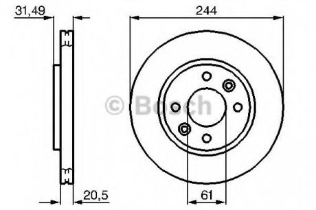 Тормозной диск Bosch 0986478278 (фото 1)