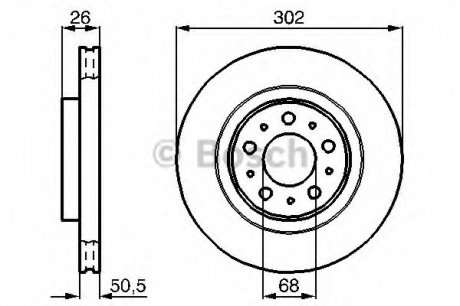 Гальмівний диск Bosch 0986478454 (фото 1)