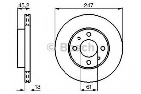 Тормозной диск Bosch 0986478459 (фото 1)