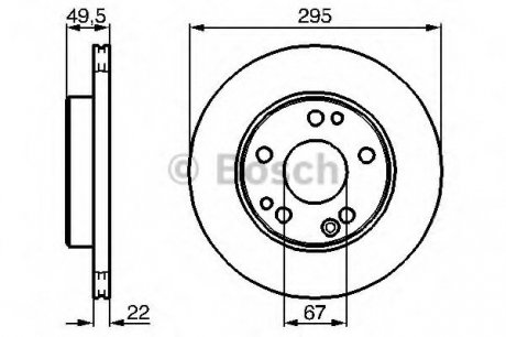 Тормозной диск Bosch 0986478525 (фото 1)