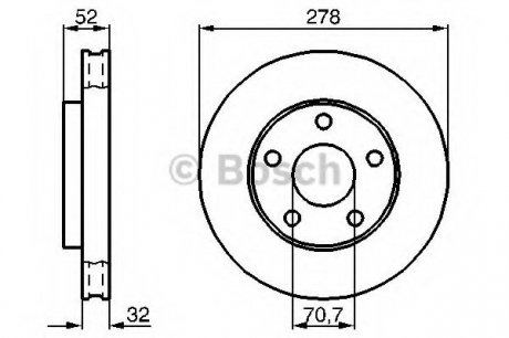 Тормозной диск Bosch 0986478486 (фото 1)