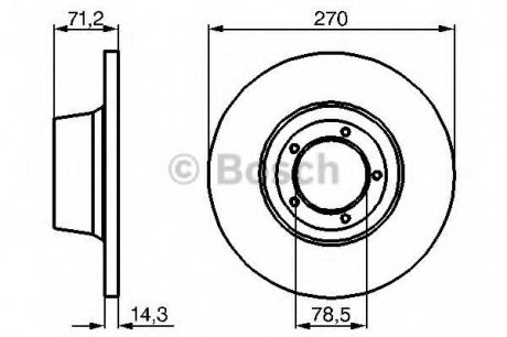 Тормозной диск Bosch 0986478190 (фото 1)