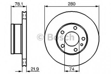 Тормозной диск Bosch 0986478041 (фото 1)