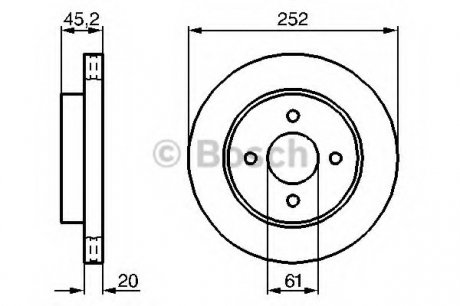 Тормозной диск Bosch 0986479238 (фото 1)