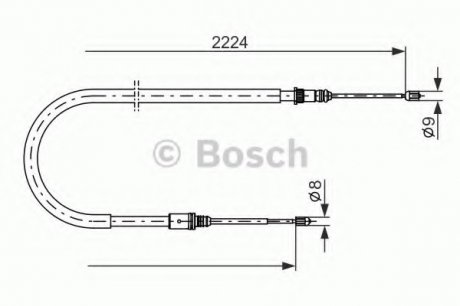 Гальмівний трос Bosch 1987482303 (фото 1)