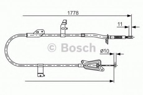Трос тормозной Bosch 1987482304 (фото 1)