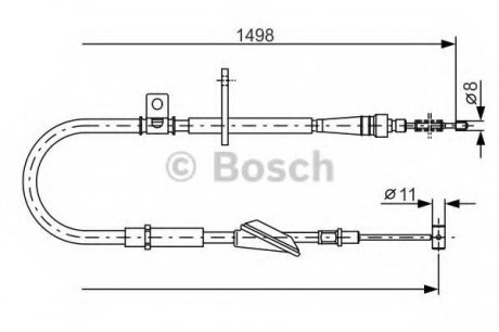 Тормозной трос Bosch 1987477772 (фото 1)