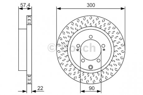 Тормозной диск Bosch 0986479T33 (фото 1)