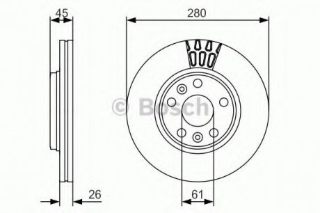 Тормозной диск Bosch 0986479576 (фото 1)