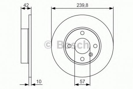 Диск гальмівний Bosch 0986479S52 (фото 1)