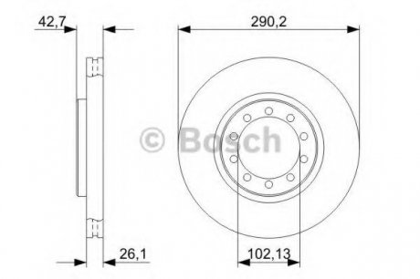 Тормозной диск Bosch 0986479342 (фото 1)