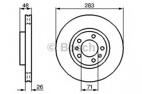 Тормозной диск Bosch 0986478125 (фото 1)