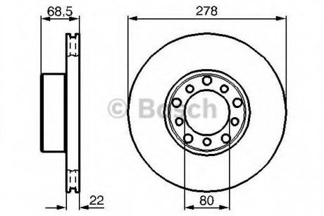 Тормозной диск Bosch 0986478061 (фото 1)