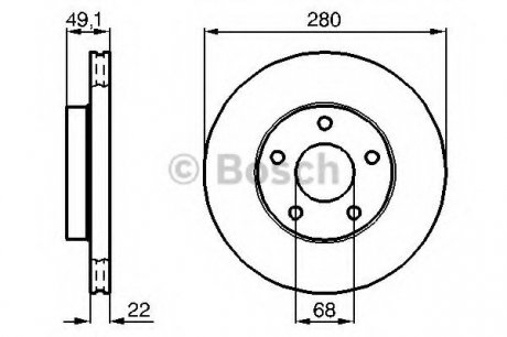 Тормозной диск Bosch 0986478833 (фото 1)