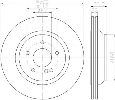 Диск гальмівний MERCEDES S(W221)/SL(R230) "R D=300mm "01>> TEXTAR 92176303 (фото 1)