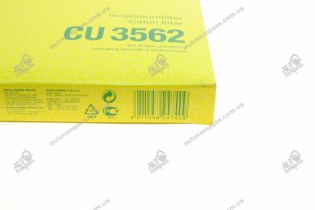 Фільтр салону MANN CU 3562