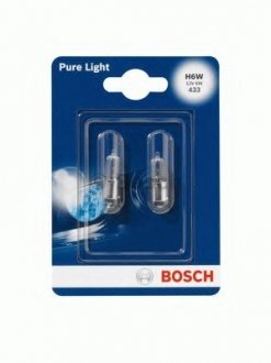 Лампа h6w 12v блистер 2 шт. - кратн. 20 шт - тимчасово недоступний Bosch 1987301035