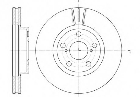 Диск гальмівний TOYOTA AVENSIS(T22), CORONA SALOON 97-06 передн. (вир-во) REMSA 6577.10 (фото 1)