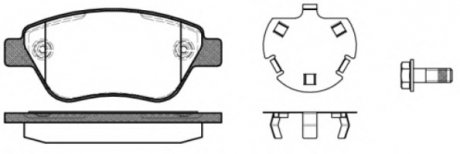 Комплект гальмівних колодок з 4 шт. дисків REMSA 0858.30 (фото 1)