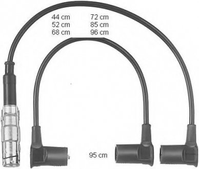 Комплект кабелів високовольтних (вир-во) Beru ZEF558 (фото 1)