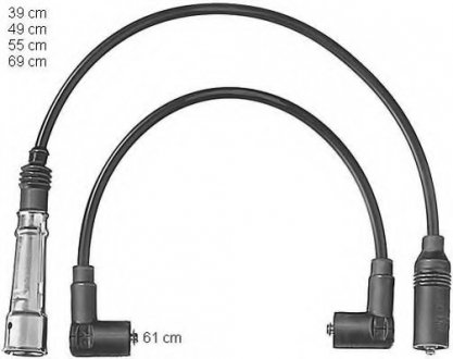 Комплект кабелів високовольтних (вир-во) Beru ZEF561 (фото 1)