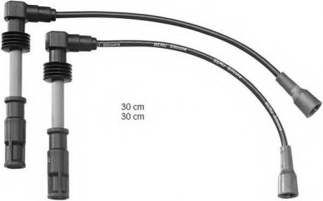 Комплект кабелів високовольтних (вир-во) Beru ZEF1367 (фото 1)