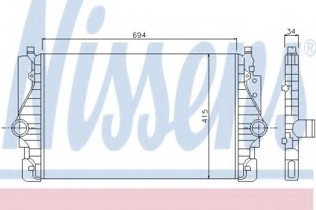 Радіатор охолодження повітря (Интеркулер) NISSENS 96755 (фото 1)