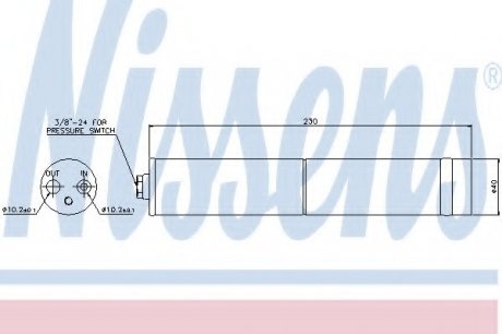 Осушувач кондиціонера NISSAN (вир-во) NISSENS 95383 (фото 1)
