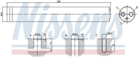 Осушувач кондиціонера NISSENS 95525 (фото 1)