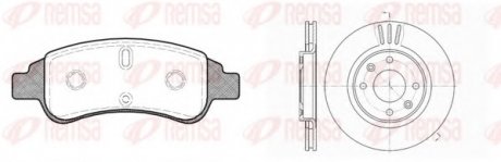 Комплект: 2 диска+ 4 колодки гальмівних REMSA 8840.02 (фото 1)