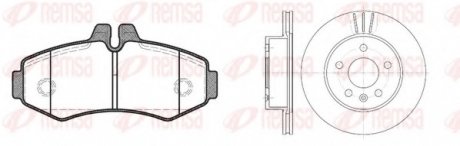 Комплект тормозов, (диски + колодки) Twin Kit REMSA 8701.00 (фото 1)