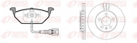 Комплект тормозов, (диски + колодки) Twin Kit REMSA 8633.10 (фото 1)