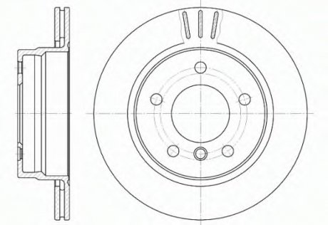 Тормозной диск БМВ 3 (Е36, Е46) задний REMSA 6458.10 (фото 1)