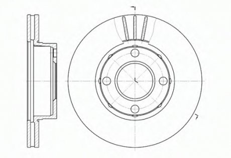 Тормозной диск REMSA 6177.10 (фото 1)