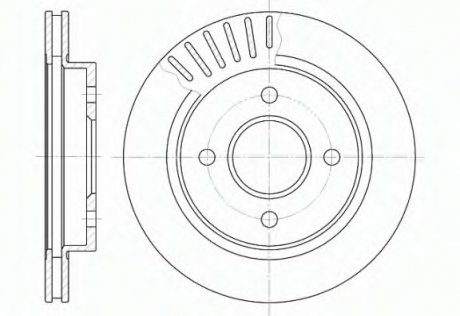 Диск гальмівний FORD MONDEO, задн., вент. (вир-во) REMSA 6160.10 (фото 1)