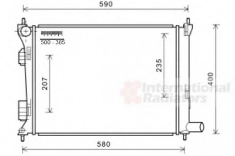 Радіатор охолодження RIO/ACCENT MT 11- (вир-во) Van Wezel 82002277 (фото 1)