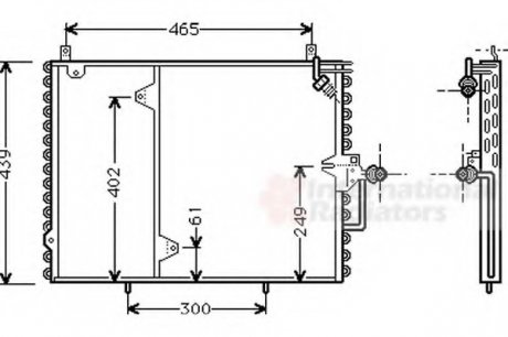 Конденсор кондиционера MB E-CLASS W124 92-97 Van Wezel 30005160 (фото 1)